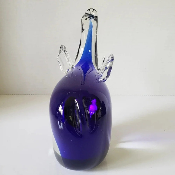 Murano Style Cobalt Blue Elephant Art Glass Paperweight. - Picture 4 of 9